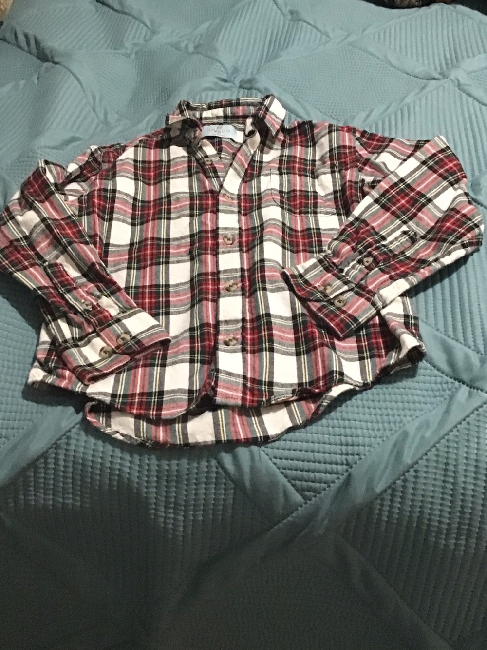 Class Club Red, White & Black Plaid Button-Down Shirt